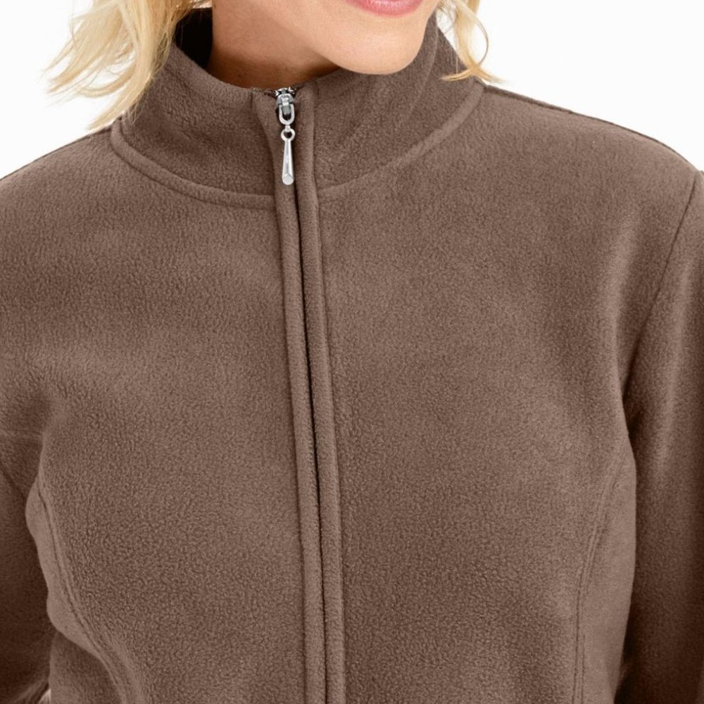 karen Scott Sport Zip Up Zero Proof Fleece Jacket - Picture 3 of 3